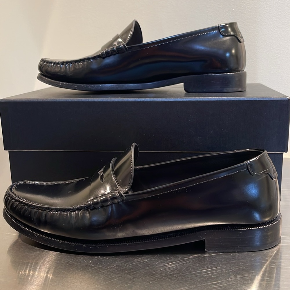 LE LOAFER PENNY SLIPPERS IN SMOOTH LEATHER - Picture 4 of 6